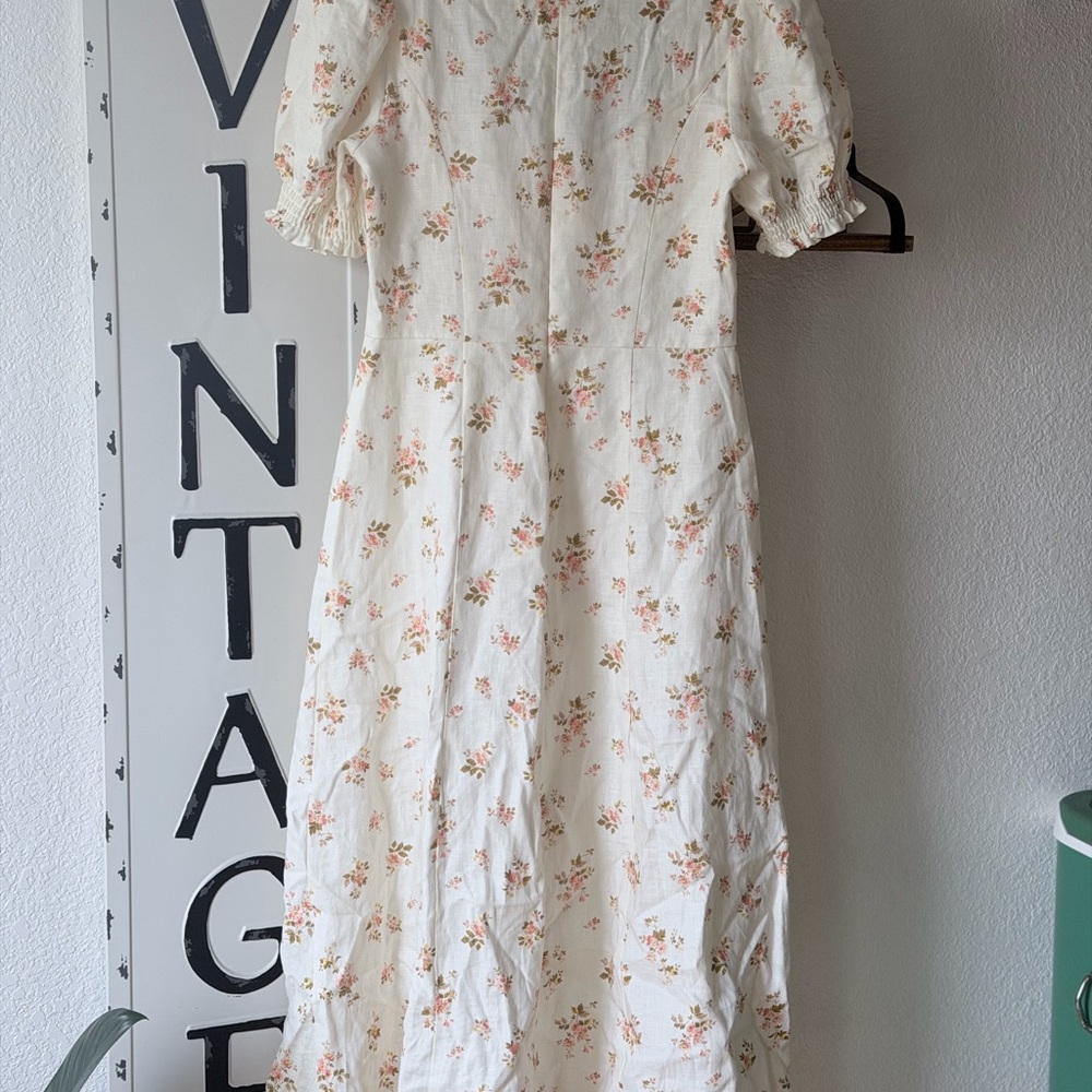 Reformation White Floral Midi Dress - Picture 7 of 11